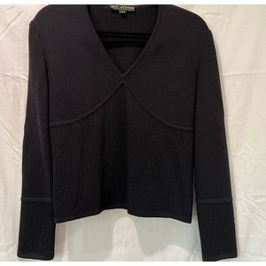 St John Basics, black sweater synthetic blend
